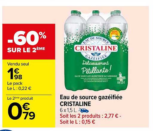 Eau De Source Gazéifié Cristaline