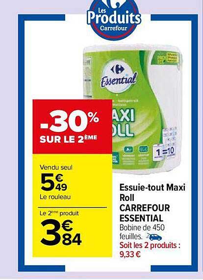 essuie-tout max roll carrefour essential