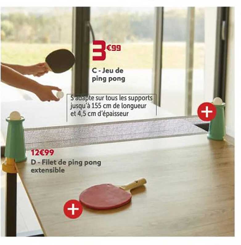 filet de ping pong extensible, jeu de ping pong