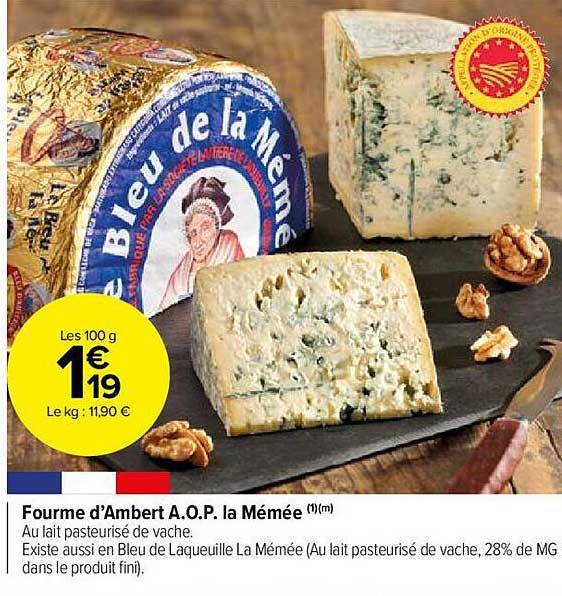 fourme d'ambert a.o.p. la mémée