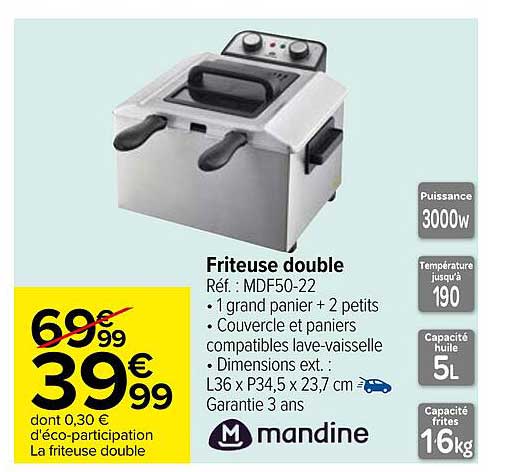 Friteuse Double Mandine