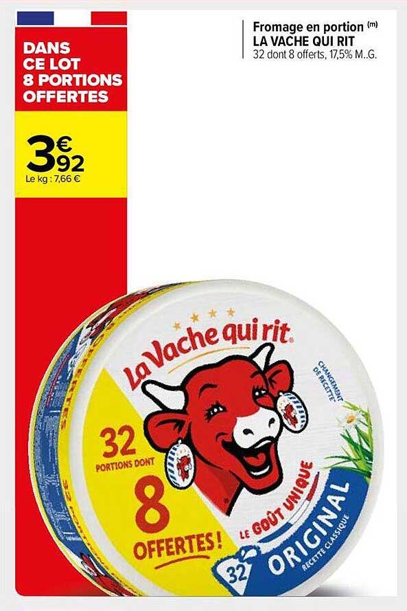 fromage en portion la vache qui rit