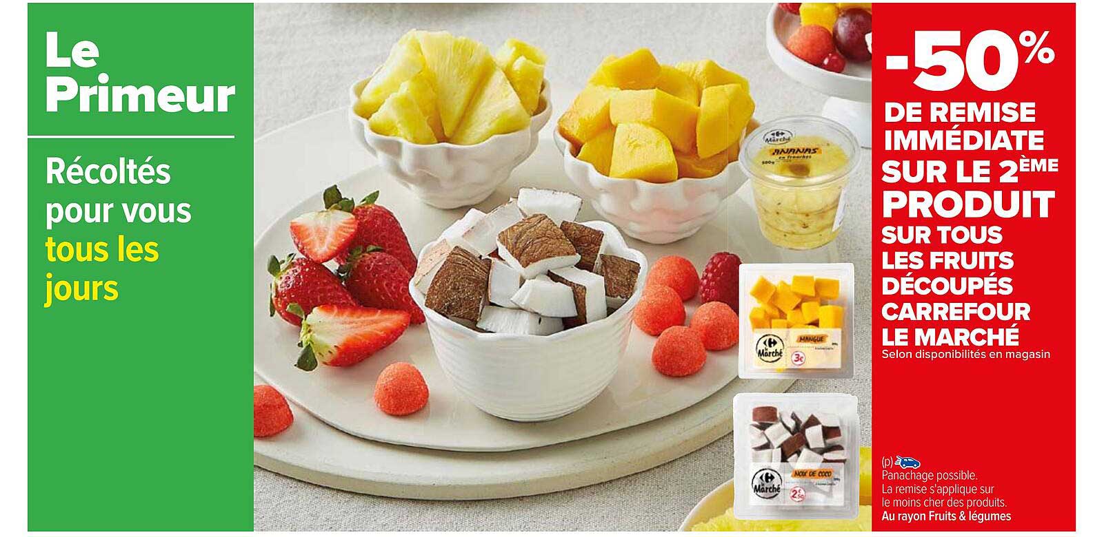 les fruits découpés carrefour le marché