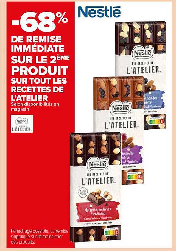les recettes de l'atelier nestlé
