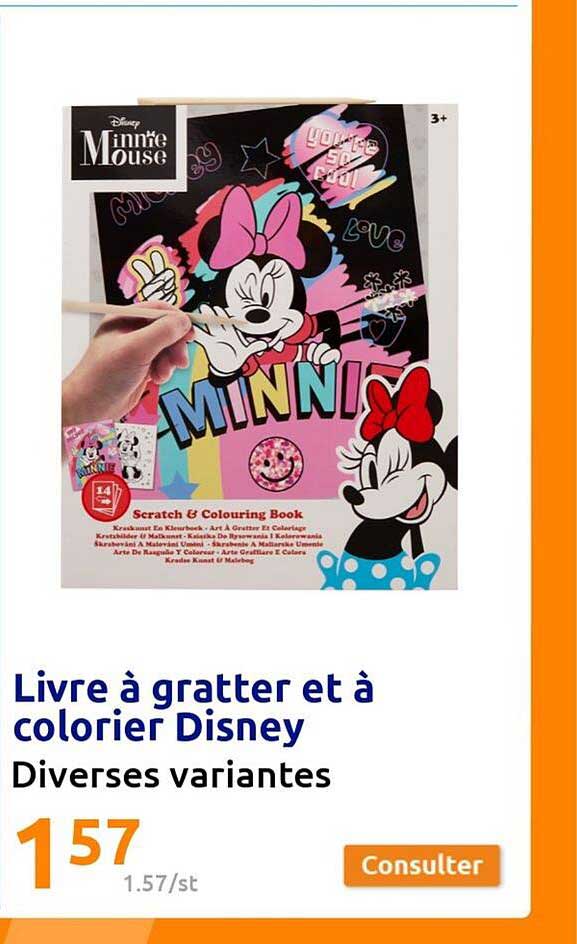 livre à gratter et à colorier disney