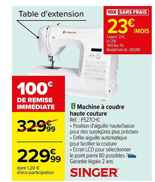 machine à coudre haute couture singer