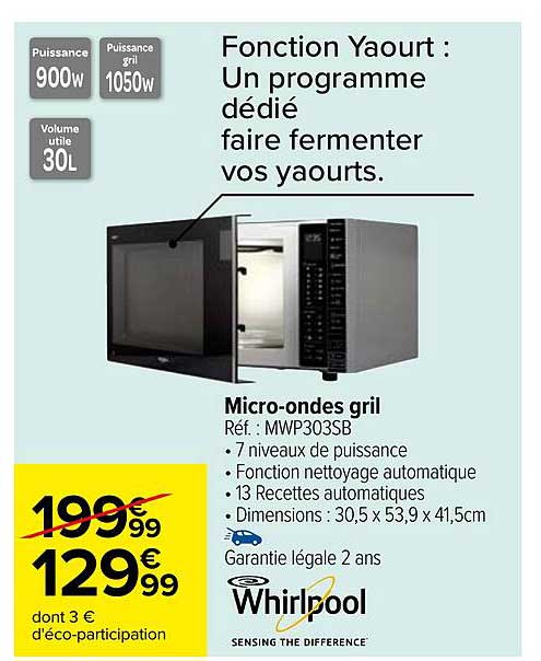 micro-ondes gril whirlpool