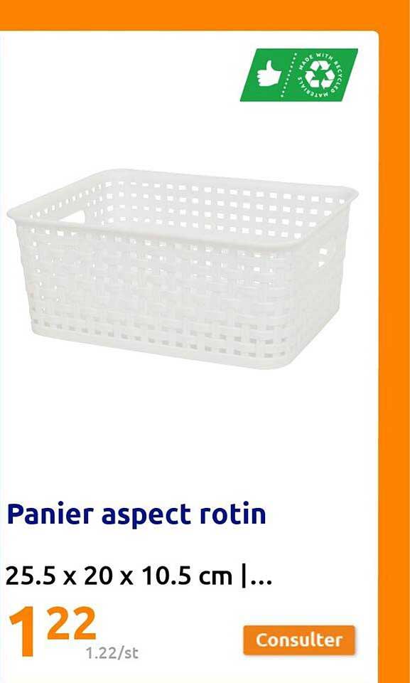 panier aspect rotin