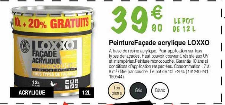 Peinture Façade Acrylique Loxxo