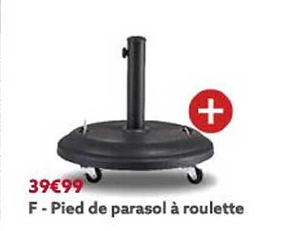 Pied De Parasol à Roulette