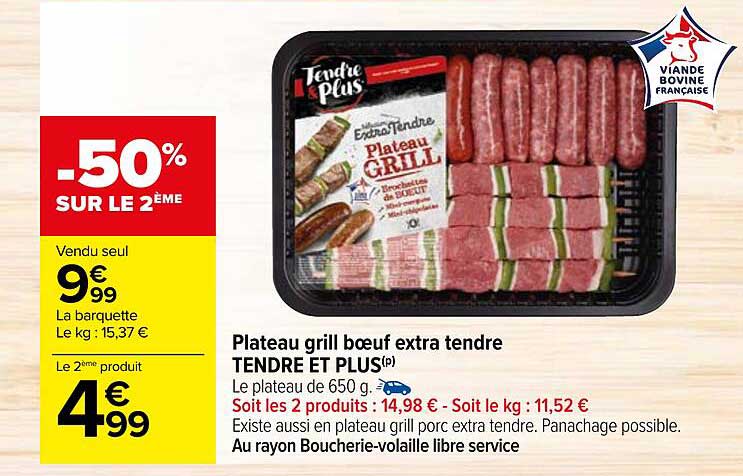 Plateau Grill Bœuf Extra Tendre Trendre Et Plus