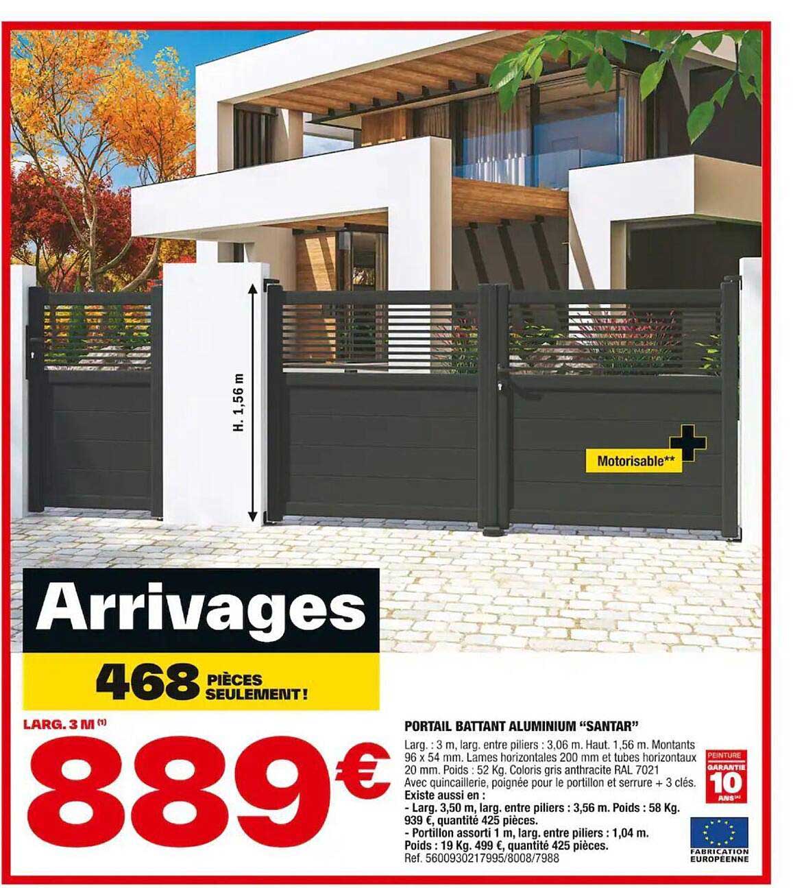 Portail Battant Aluminium "santar"