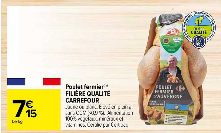 Poulet Fermier Filière Qualité Carrefour