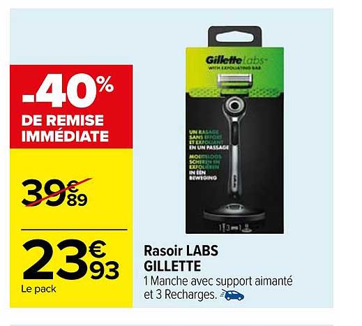 rasoir labs gillette