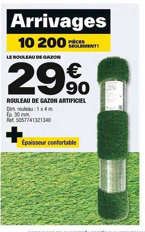 rouleau de gazon artificiel