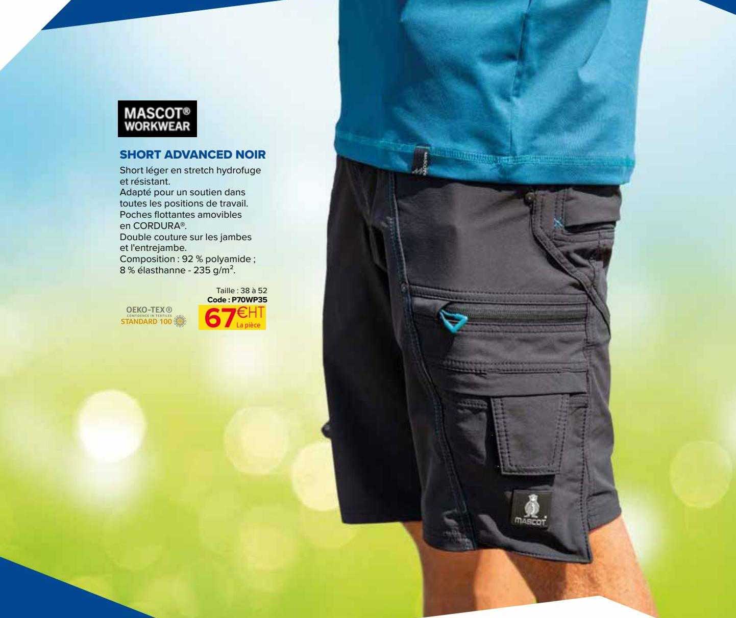 Short Advanced Noir Mascot Workwear