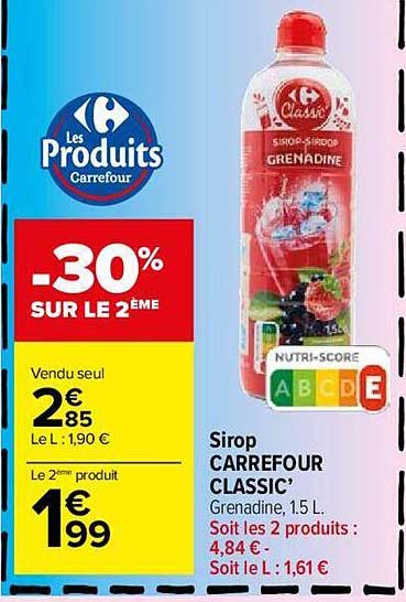 Sirop Carrefour Classic'