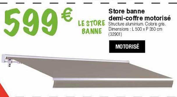 store banne demi-coffre motorisé