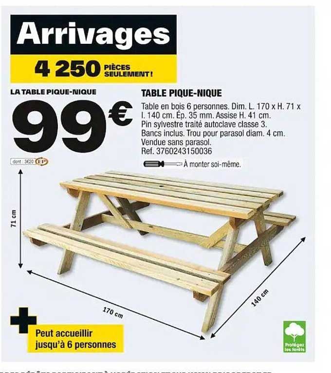 table pique-nique