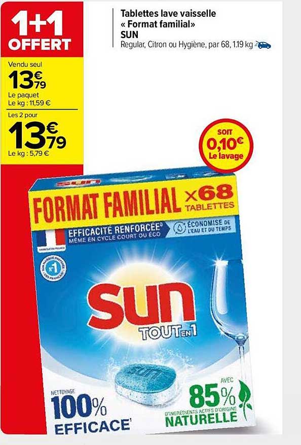 tablettes lave vaisselle «format familial» sun