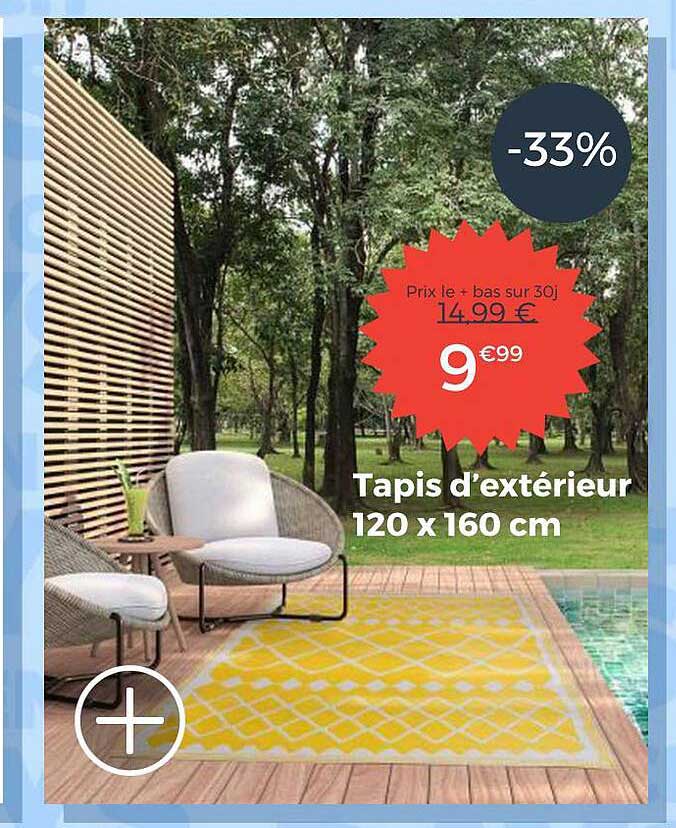 tapis d'extérieur 120 x 160 cm