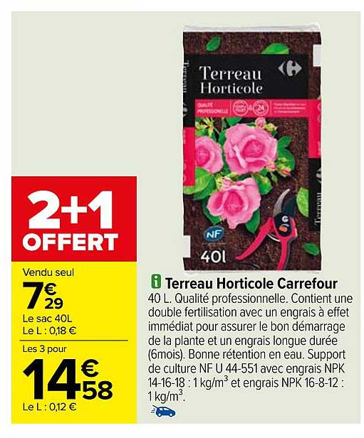 Terreau Horticole Carrefour