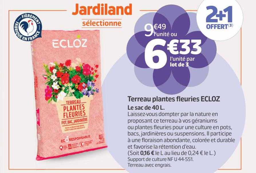 terreau plantes fleuries ecloz