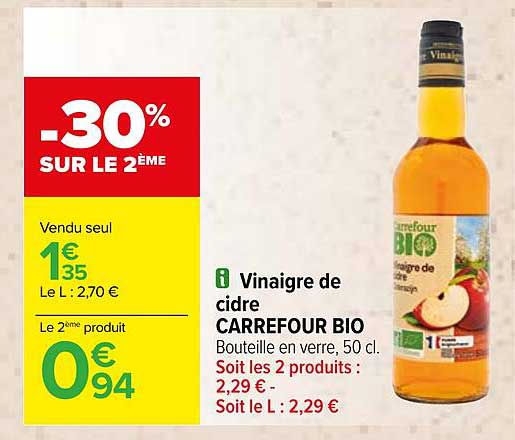 Vinaigre De Cidre Carrefour Bio