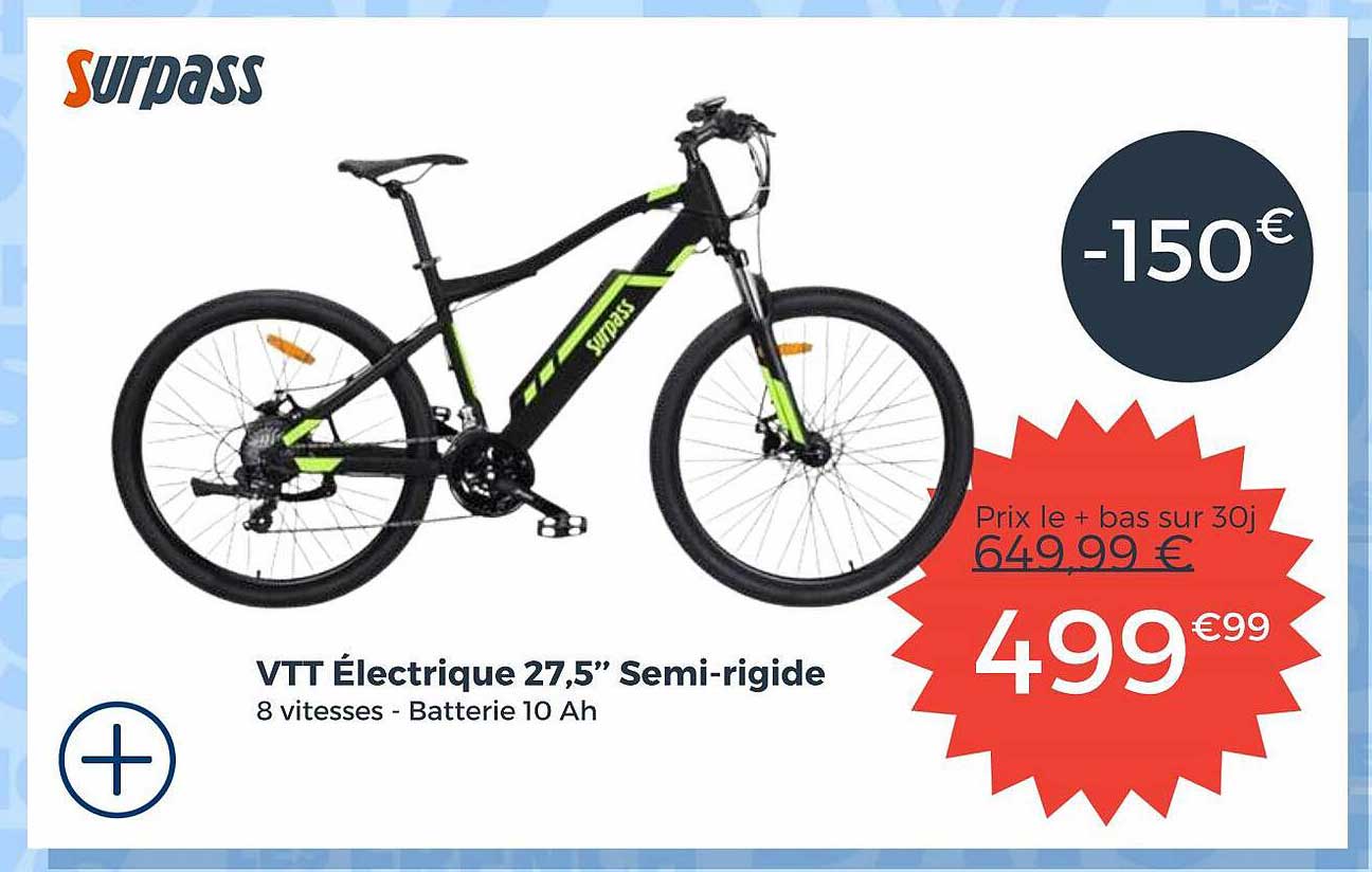vtt électrique 27,5" semi-rigide surpass