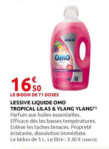 lessive liquide omo tropical lilas & ylang ylang