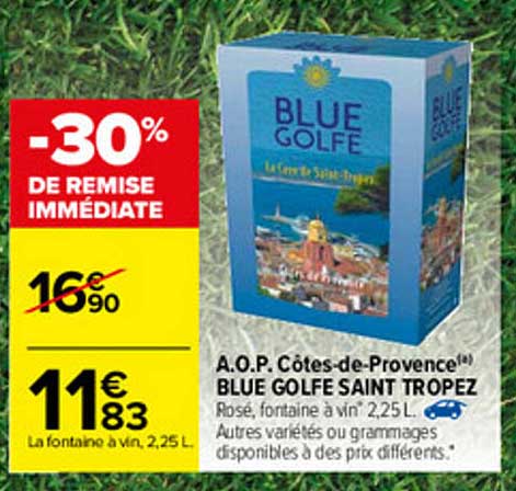 a.o.p. côtes-de-provence blue golfe saint tropez