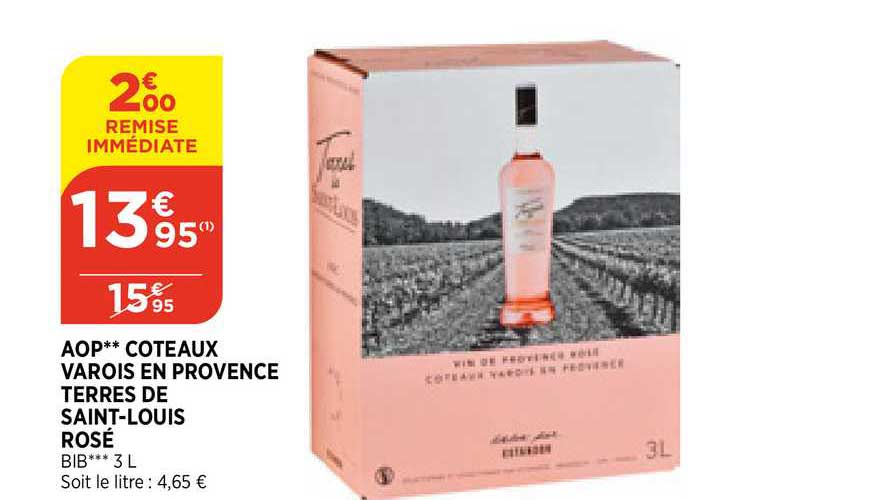 aop côteaux varois en provence terre de saint-louis rosé