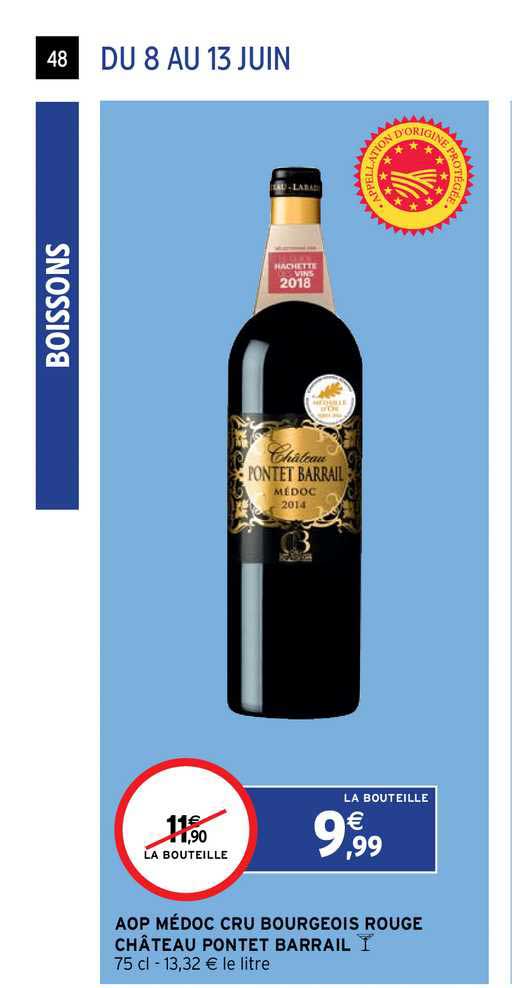 aop médoc cru bourgeois rouge château pontet barrail