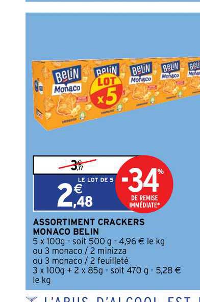 Assortiment Crackers Monaco Belin