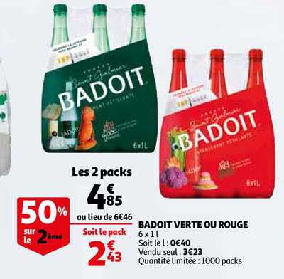 Badoit Verte Ou Rouge