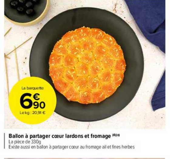 Ballon à Partager Coeur Lardons Et Fromage