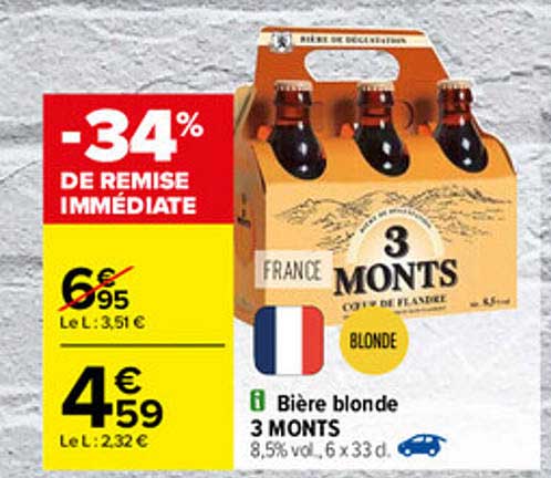 bière blonde 3 monts