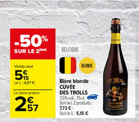 bière blonde cuvée des trolls