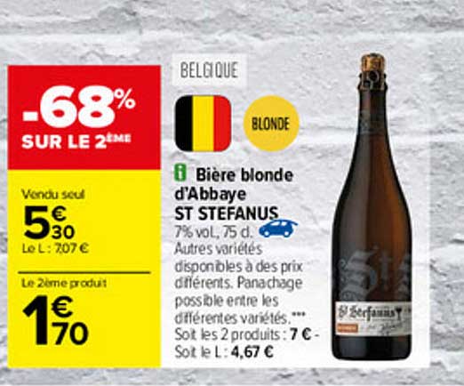 bière blonde d'abbaye st stefanus