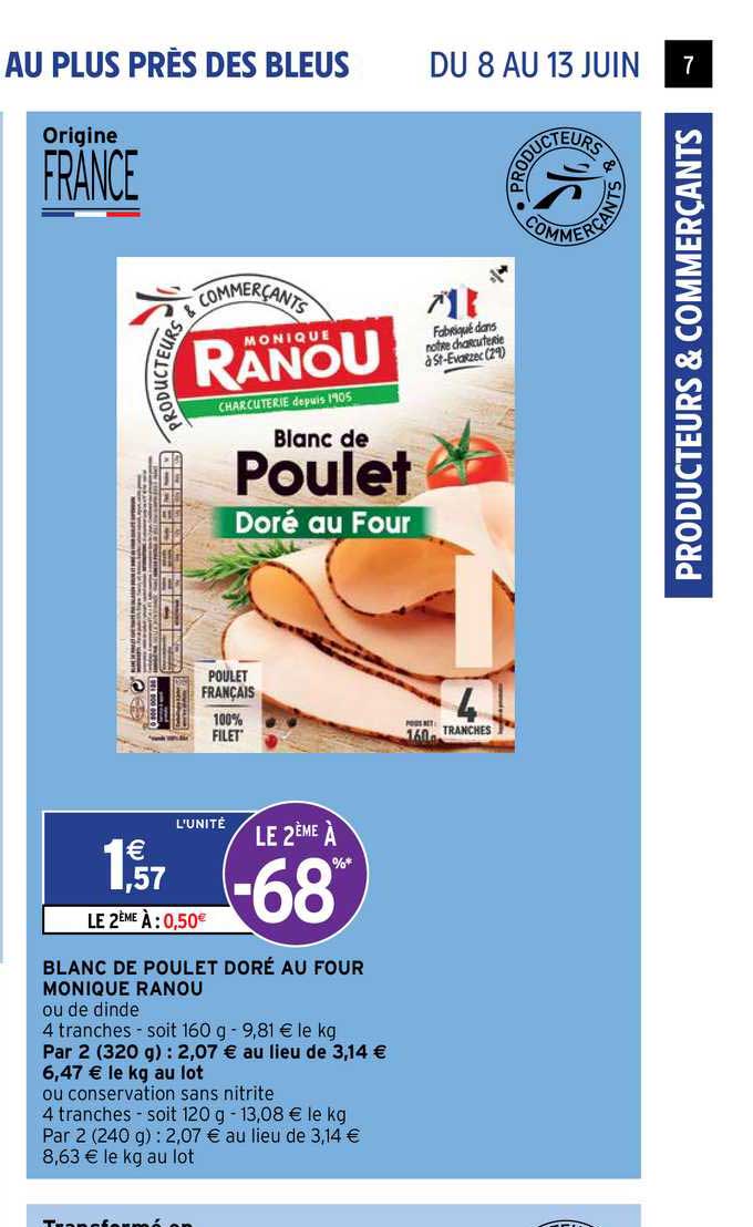 blanc de poulet doré au four monique ranou