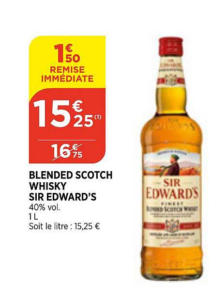 blended scotch whisky sir edward's