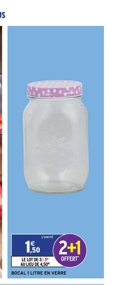 Bocal 1 Litres En Verre