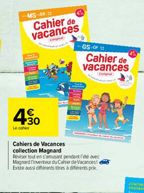 cahiers de vacances collection magnard