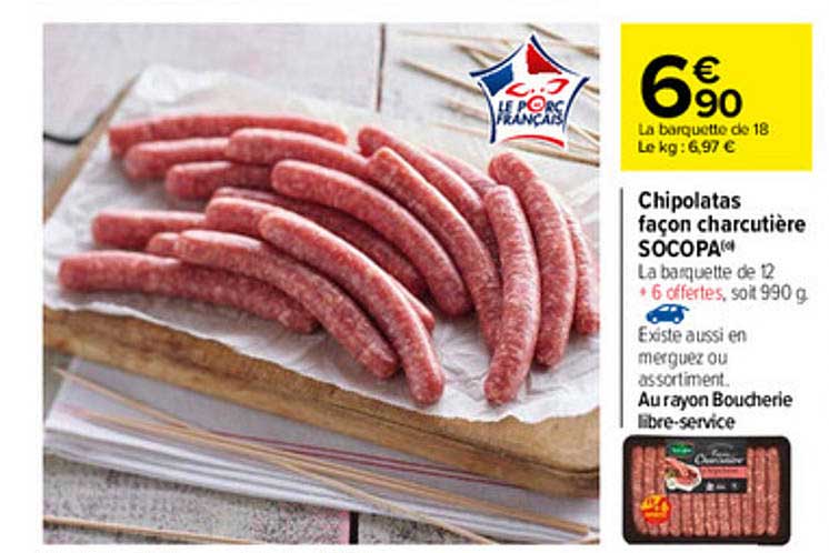 Chipolatas Façon Charcutière Socopa
