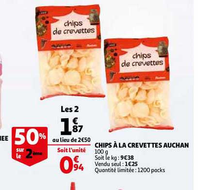 Chips à La Crevettes Auchan