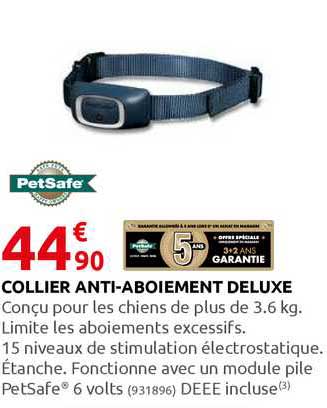 collier anti-aboiement deluxe