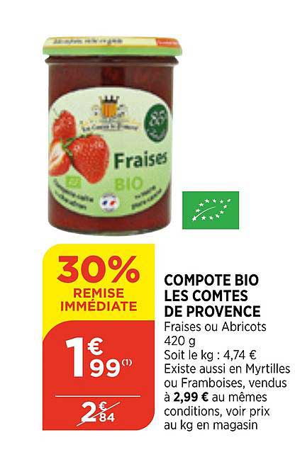 compote bio les comtes de provence