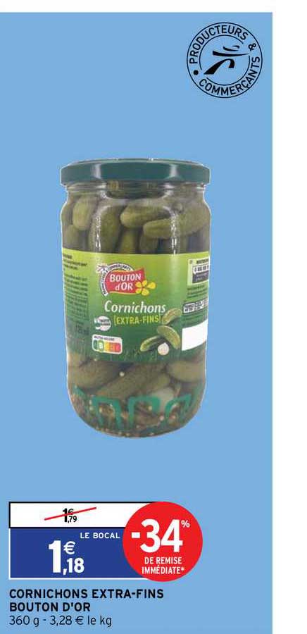 Cornichons Extra-fins Bouton D'or