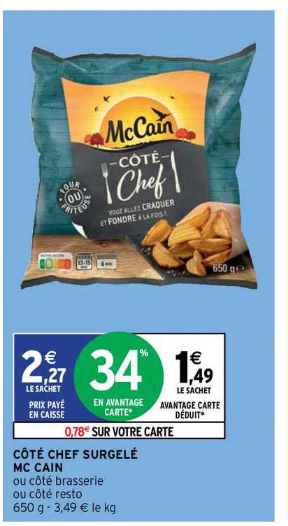 côté chef surgelé mc cain