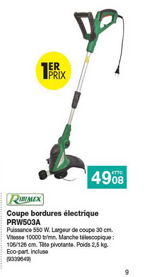 coupe bordures électrique prw503a ribimex